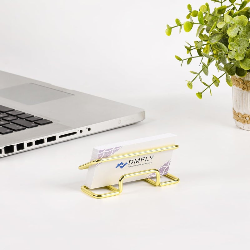 DMFLY Metal Business Card Holder for Desk, Cute Card Display Stand, Compatible with Various Countertops, Gold - Image 4